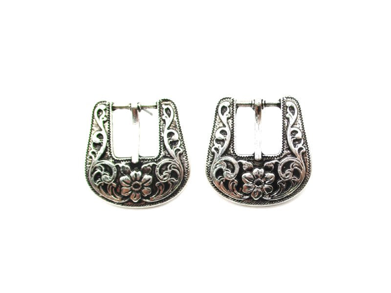 Western Belt Buckle Post Earring