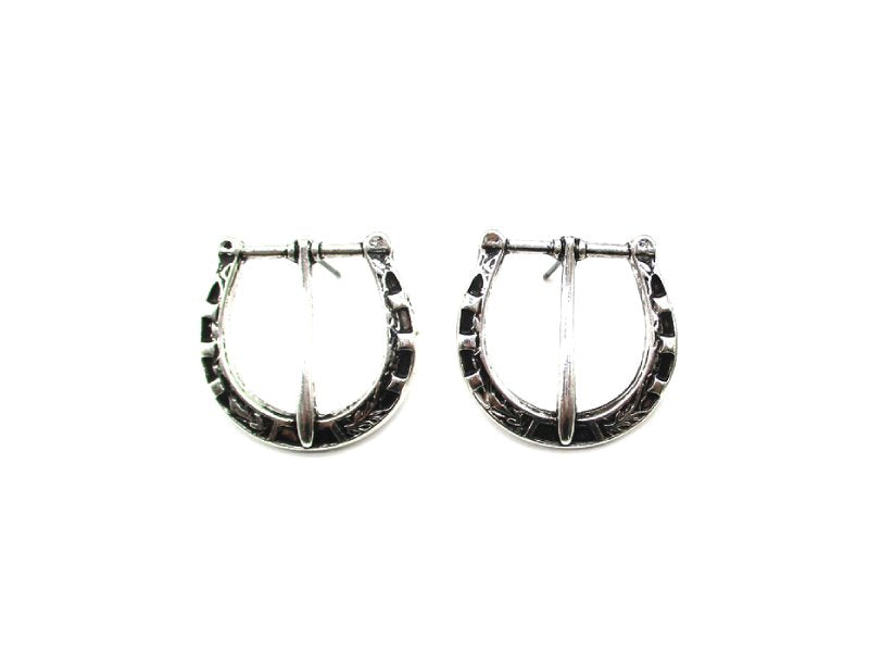 Western Belt Buckle Post Earring