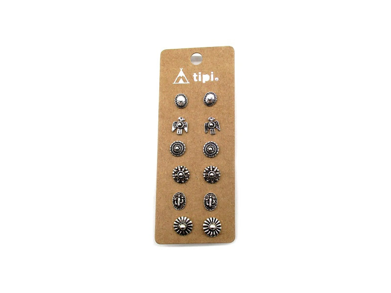 Western 6 Pair Earrings