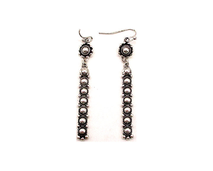 Western Beaded Bar Dangle Earrings