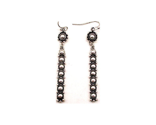 Western Beaded Bar Dangle Earrings