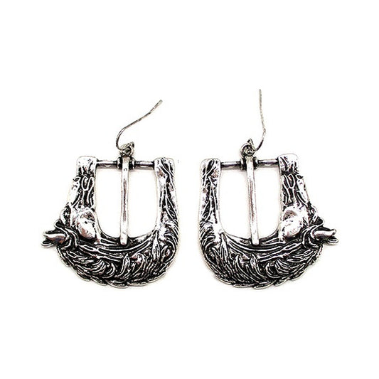 Western Horse Belt Buckle Earrings