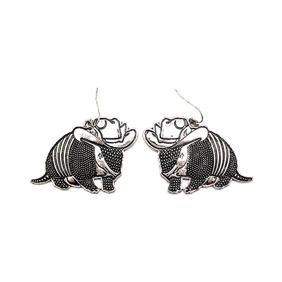 Western Hat Armadillo Earrings