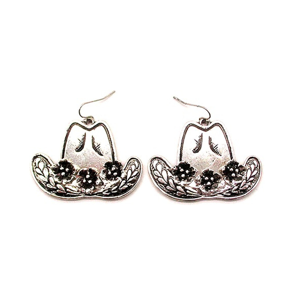 Western Flower Cowboy Earrings