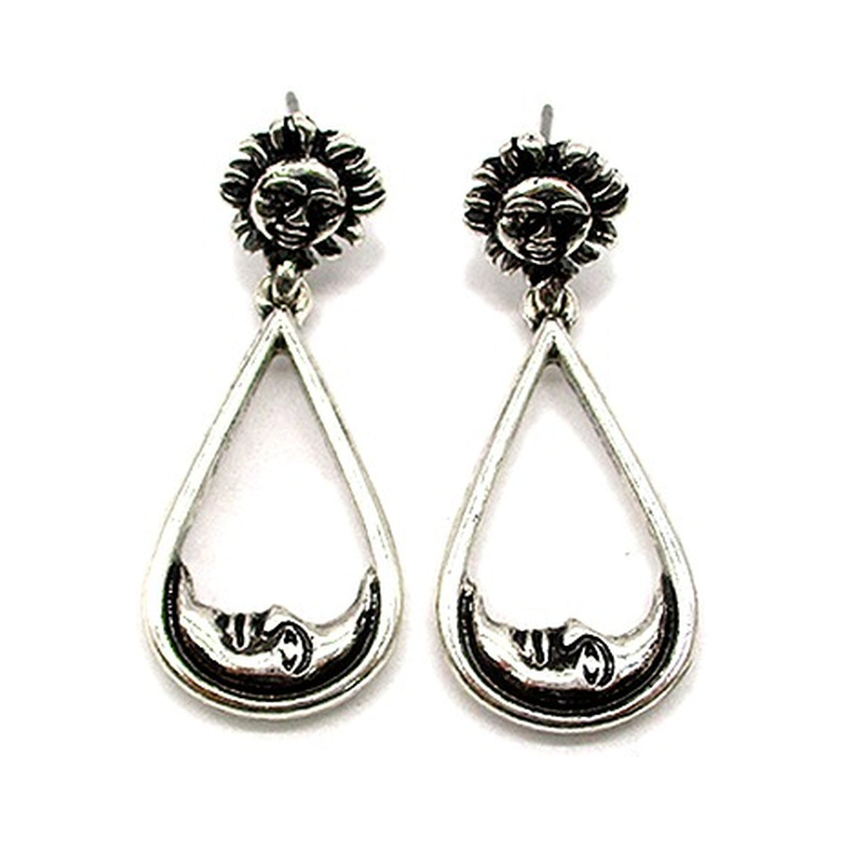 Western Teardrop Moon Earrings