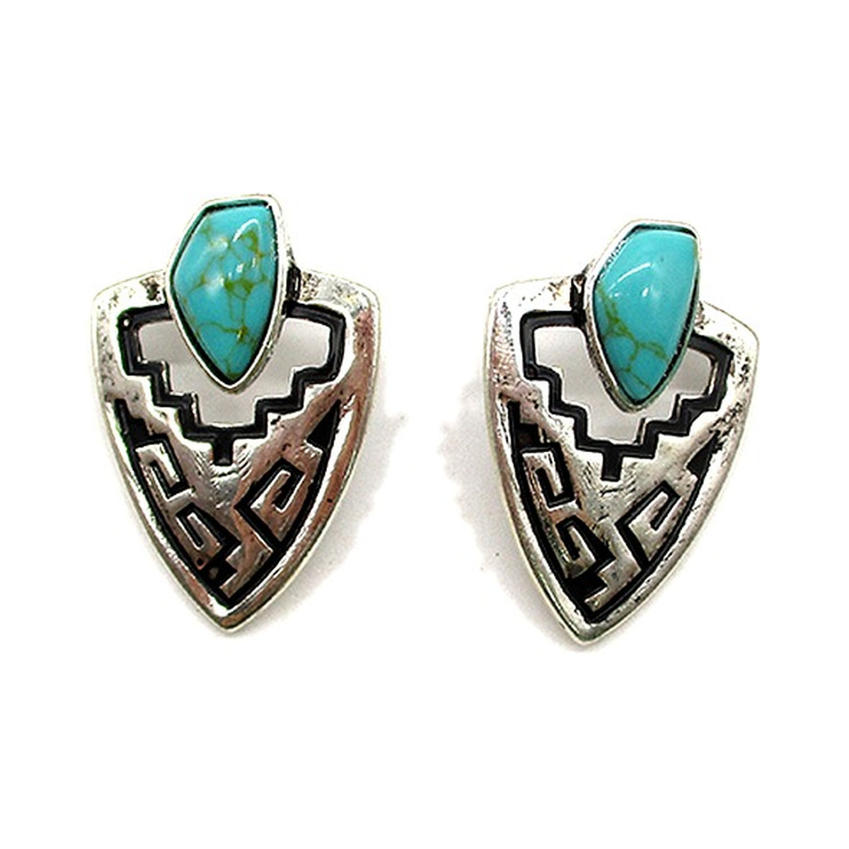 Western Arrowhead Turquoise Earrings