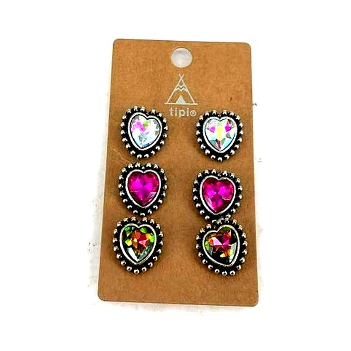 Western Crystal 3 Pair Earrings (SE3385)