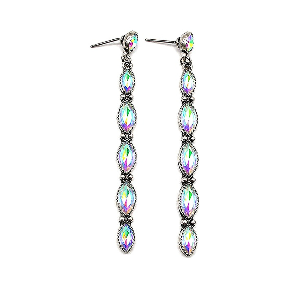 Western Crystal Dangle Earrings - AB (SE3390)