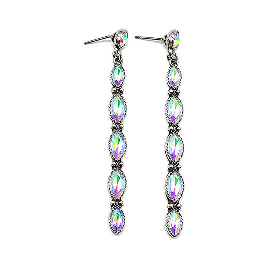 Western Crystal Dangle Earrings - AB (SE3390)