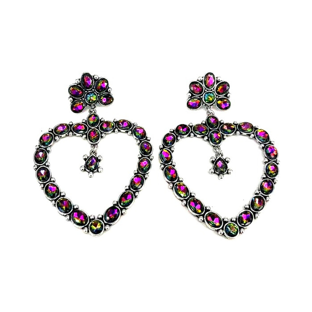 Western Heart Turquoise Earrings - Volcano