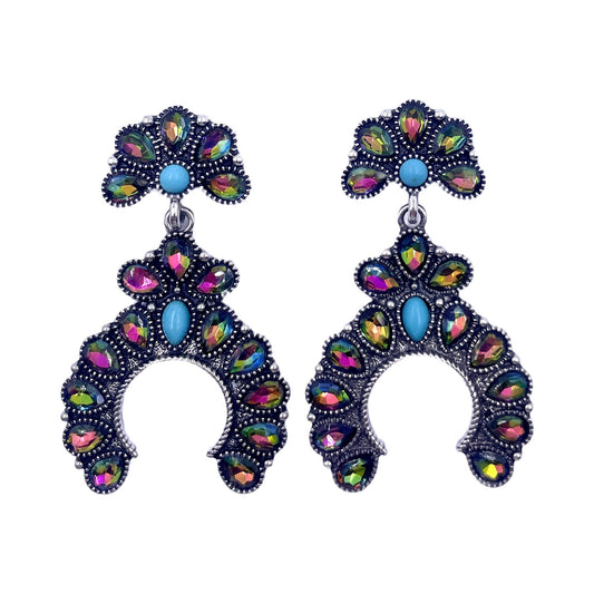 Western Round Concho Earrings