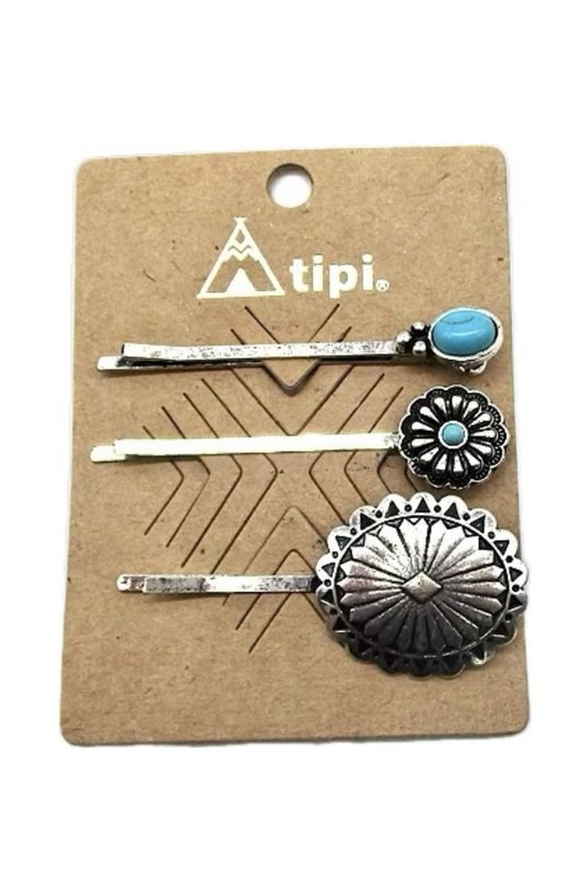 WESTERN TURQUOISE BOBBY PIN SET