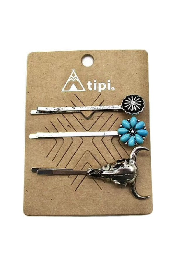 WESTERN TURQUOISE BOBBY PIN SET