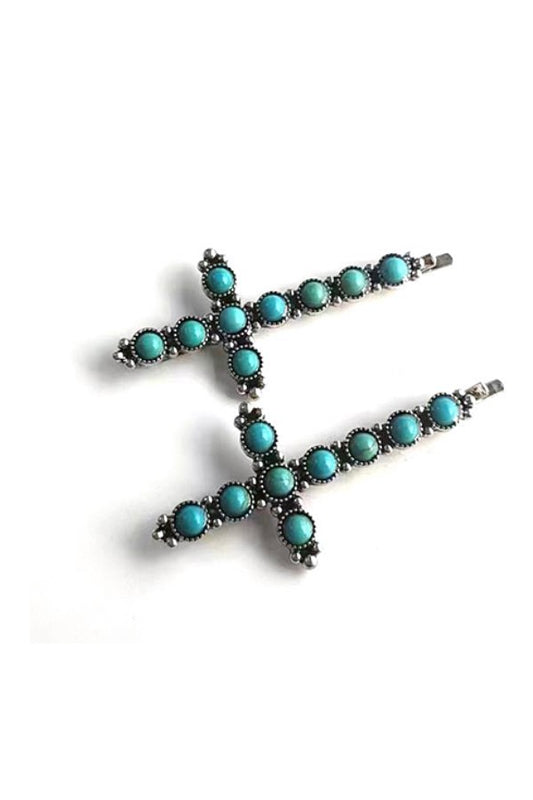 WESTERN TURQUOISE BOBBY PIN SET