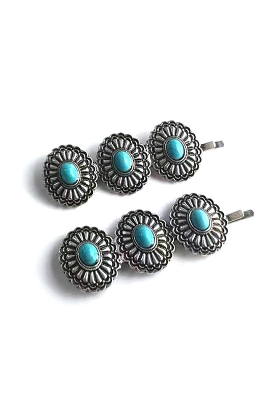 WESTERN TURQUOISE BOBBY PIN SET