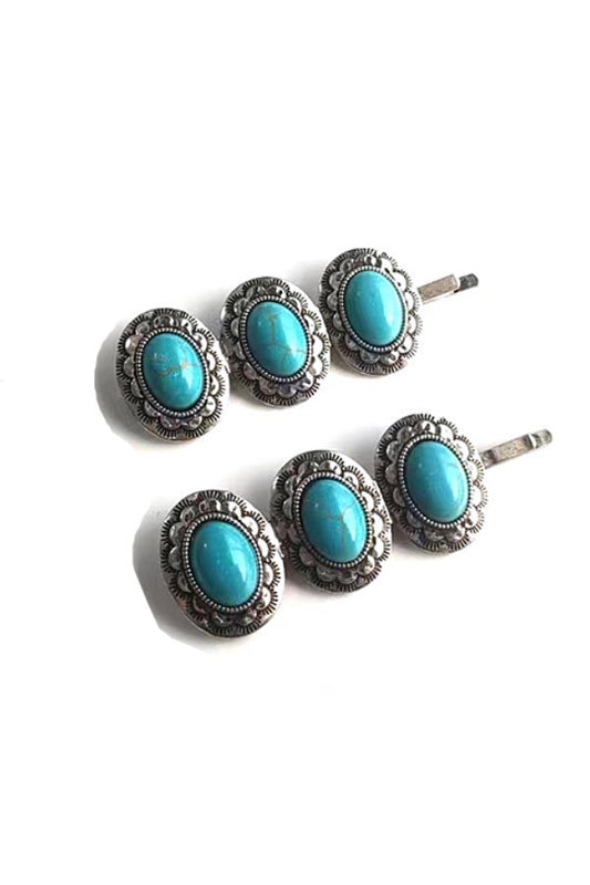 WESTERN TURQUOISE BOBBY PIN SET