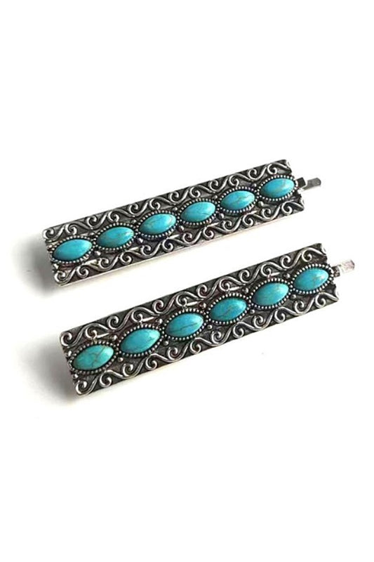 WESTERN TURQUOISE BOBBY PIN SET