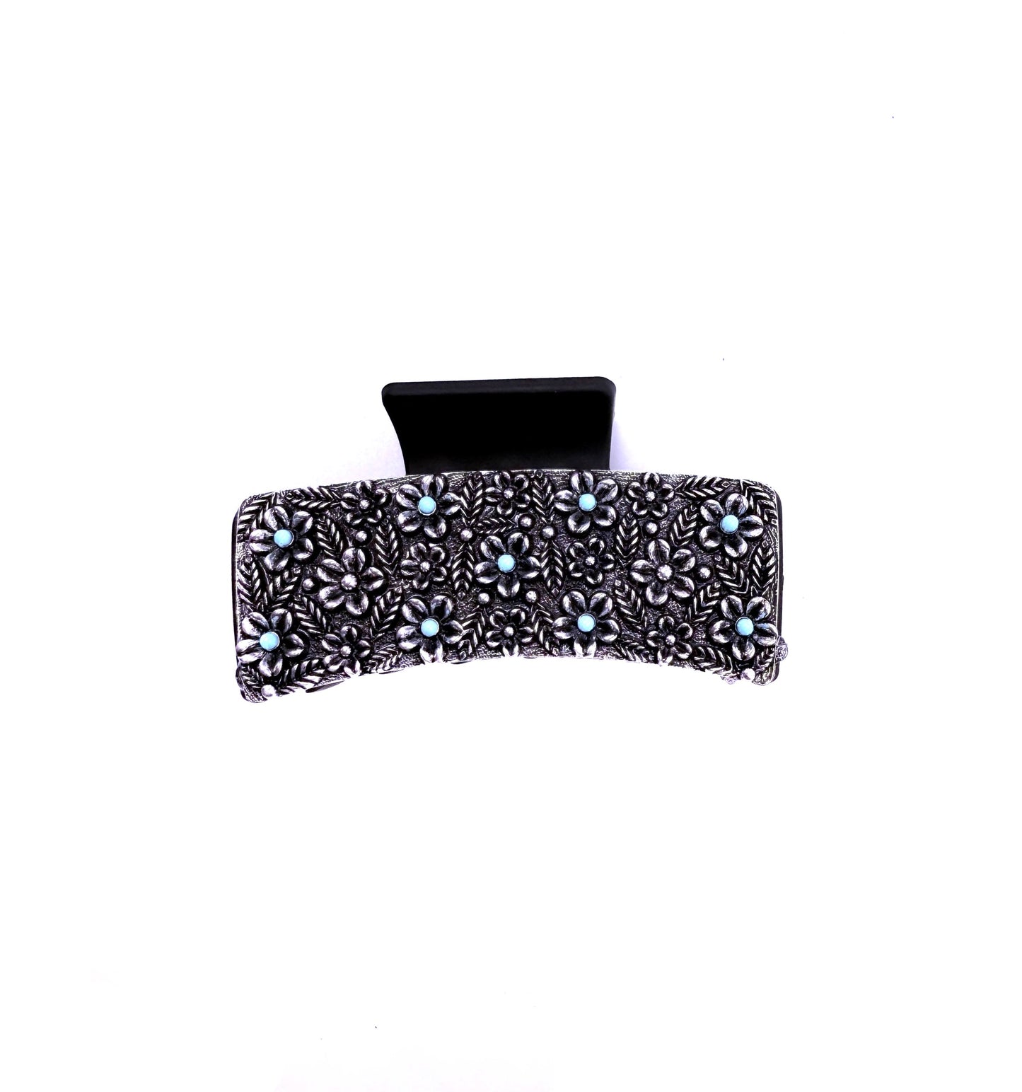 Western Flower Metal Plate Hair Claw