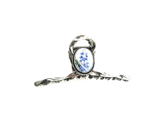 Western Blue Bonnet Hair Claw