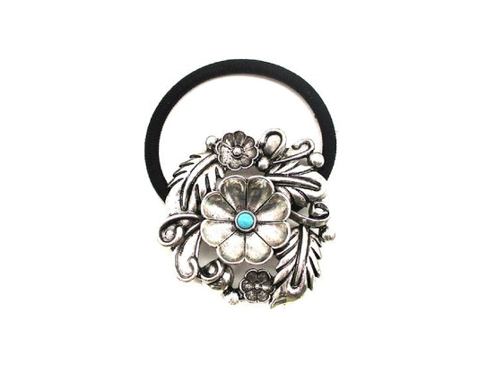 Western Flower Concho Hair Tie
