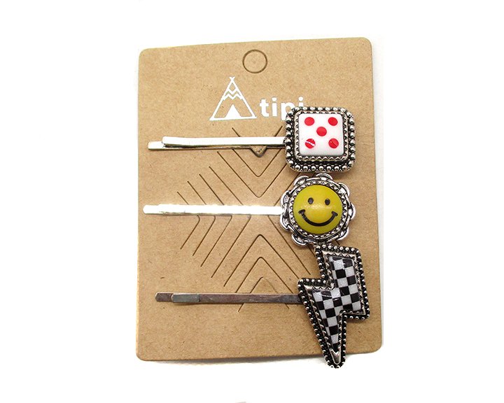 3 Multi Theme Bobby Pin Set – SNOWINGWEST