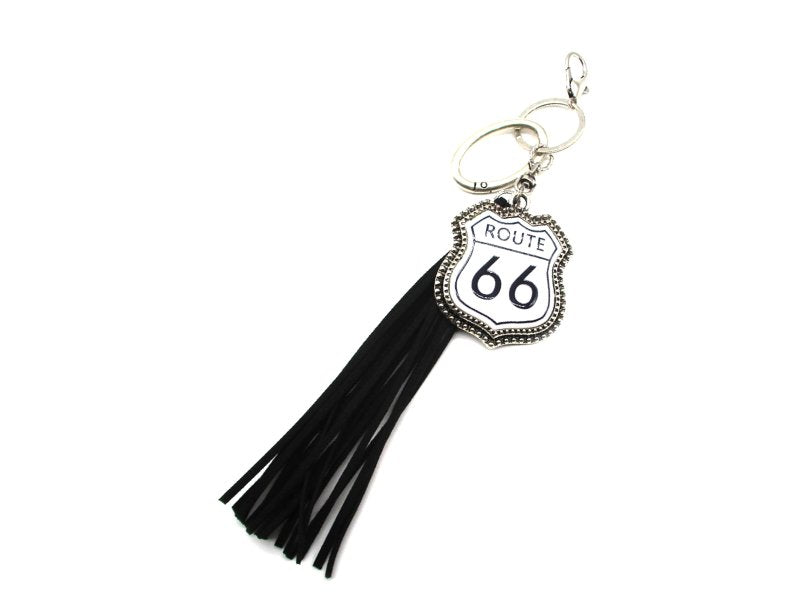 Western Route 66 Tassel Keychain