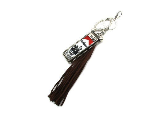 Western Cowboy Killer Lighter Tassel Keychain