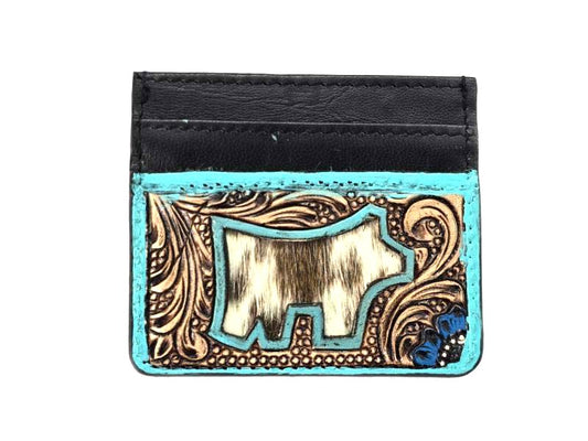 Western Tooled Cow Cut Genuine Leather Card Holder