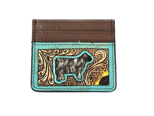 Western Tooled Cow Cut Genuine Leather Card Holder