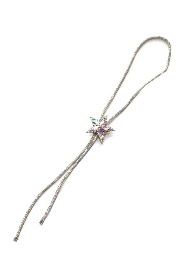 Western Crystal Star Bolo Necklace