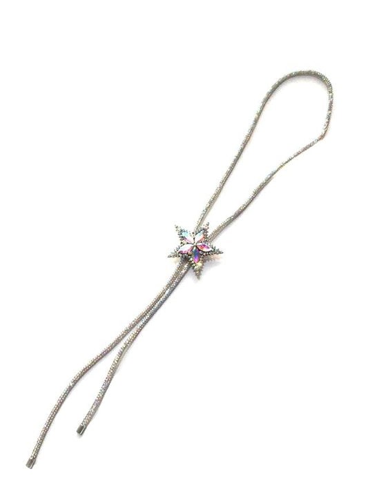 Western Crystal Star Bolo Necklace