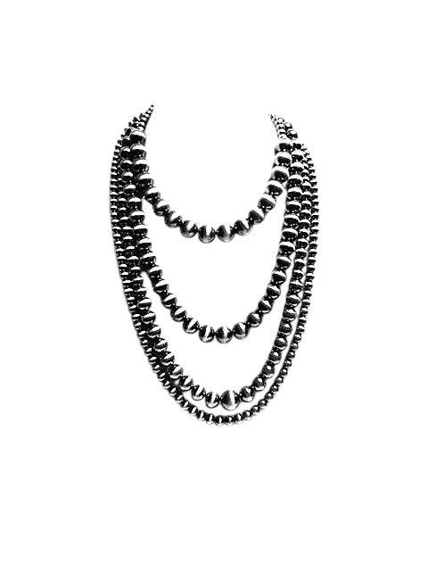 Western Navajo Pearl 4 Strands Necklace
