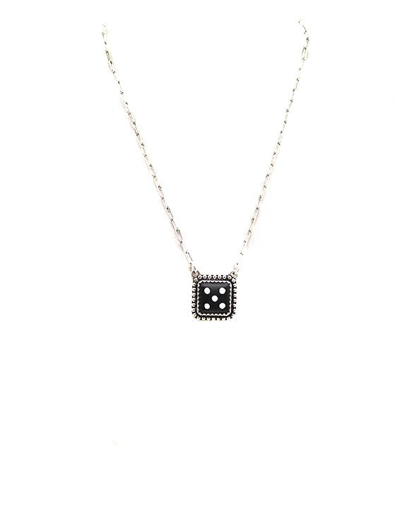 Black Dice Necklace