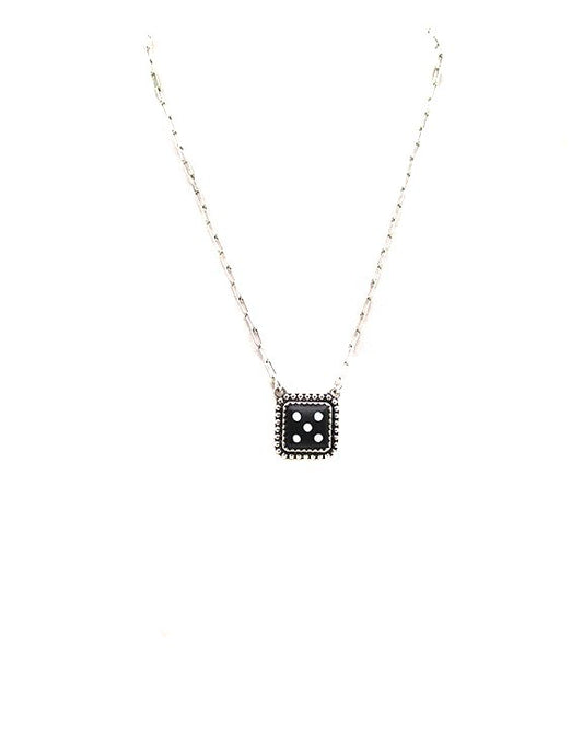 Black Dice Necklace