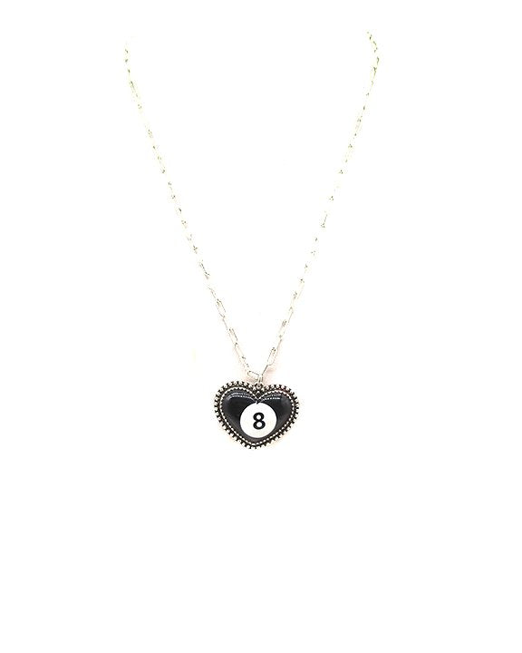 Heart 8 Ball Necklace