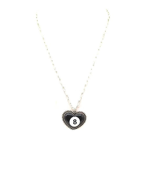 Heart 8 Ball Necklace