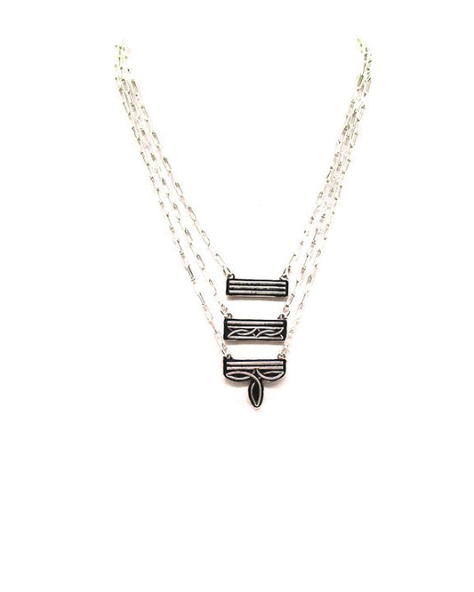 Western Boot Stitch 3 Separate Necklace Set