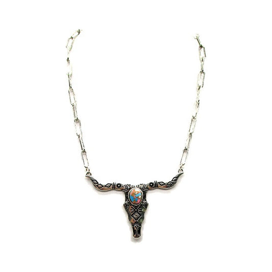 Western Steerhead Cotton Candy Necklace