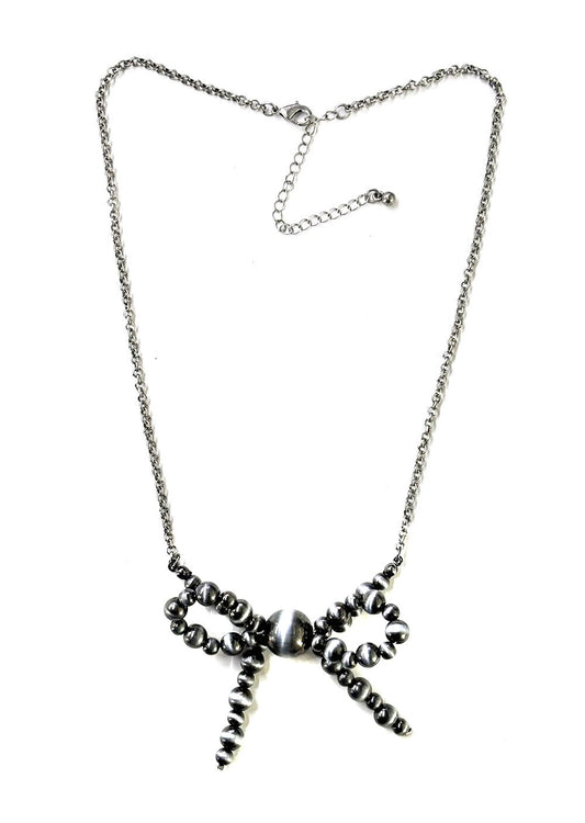 Western Navajo Pearl Ribbon Necklace