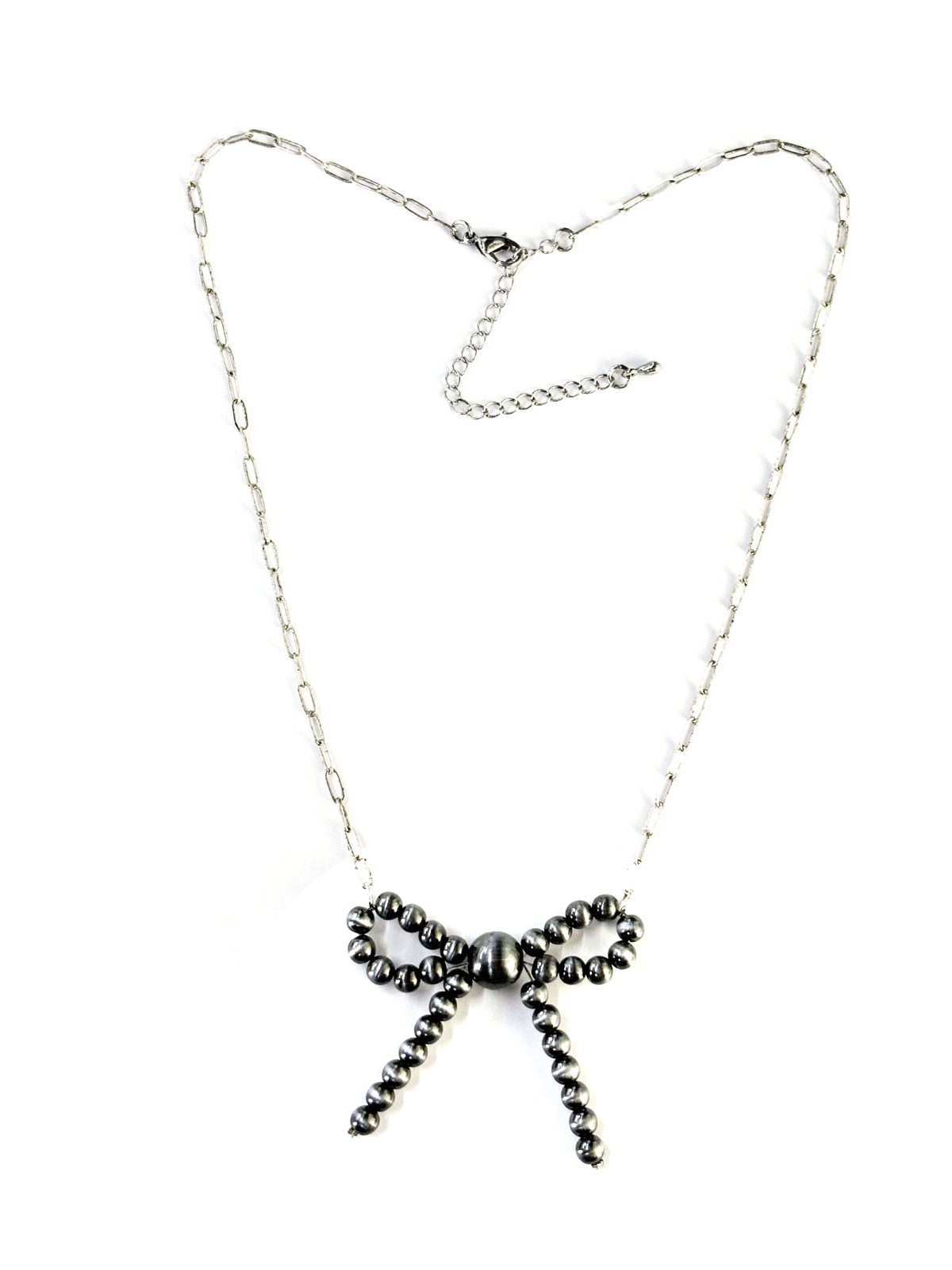 Western Navajo Pearl Ribbon Chain Necklace