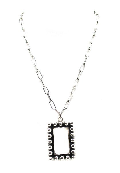 Western Rectangle Bubble Necklace
