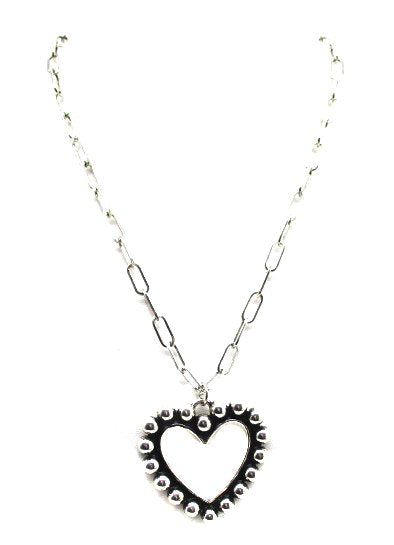 Western Heart Bubble Necklace