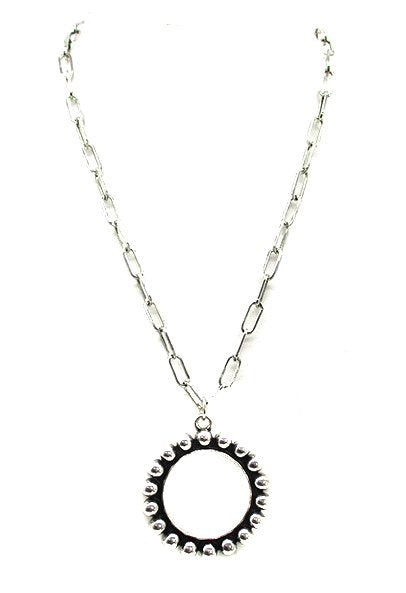 Western Circle Cut Bubble Necklace