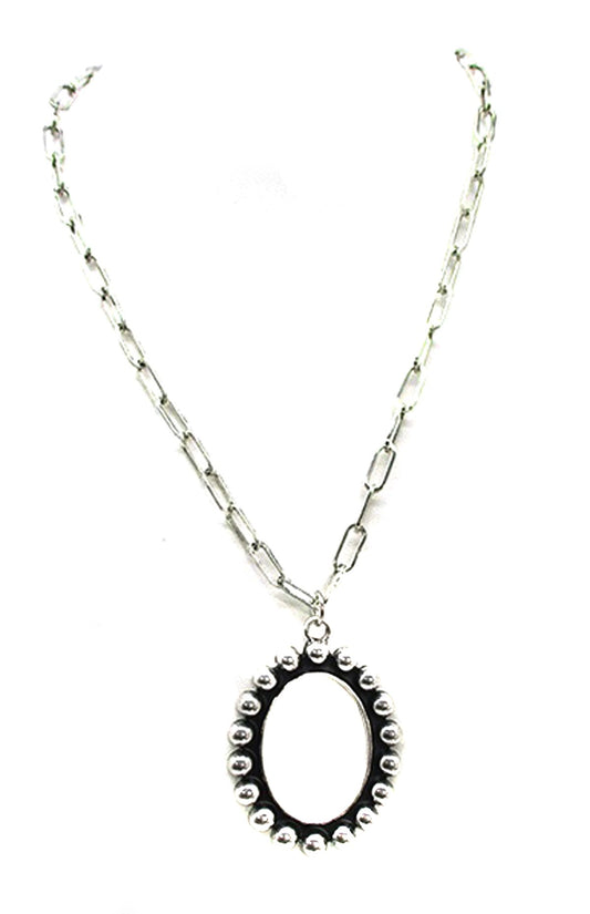Western Oval Cut Bubble Necklace