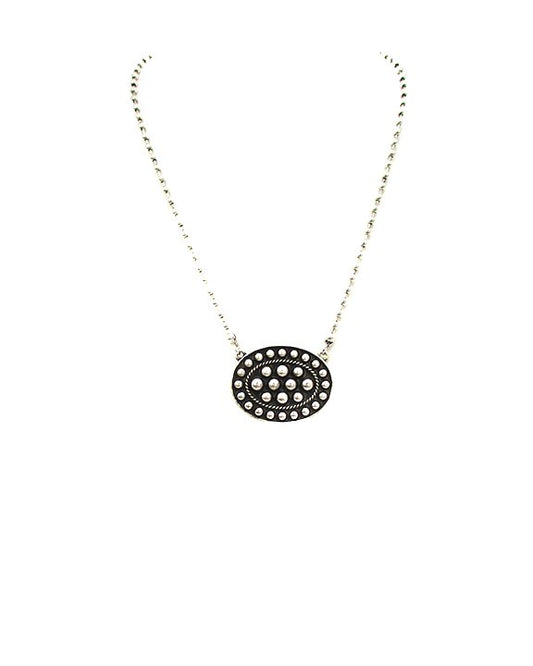 Western Oval Concho Bubble Necklace