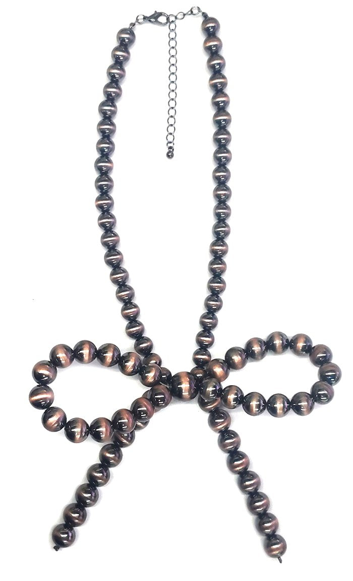 Western Navajo Pearl Ribbon Necklace