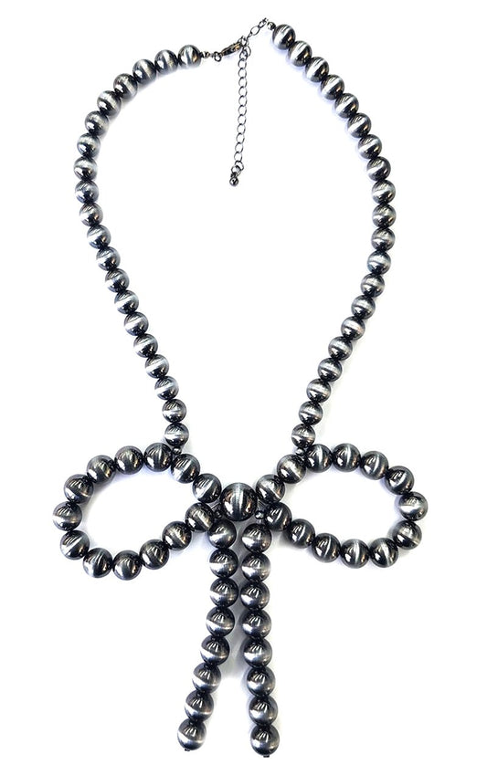 Western Navajo Pearl Ribbon Necklace
