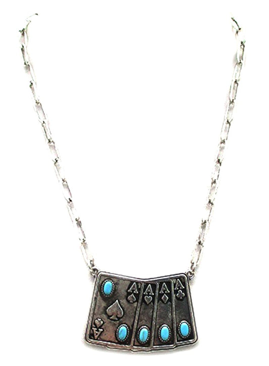 Western Four Aces Necklace