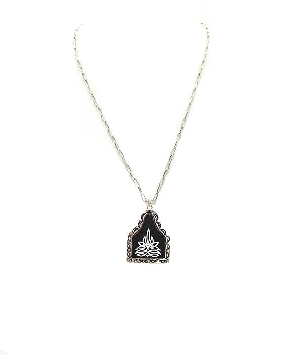 Western Bluebell Boot Stitch Necklace