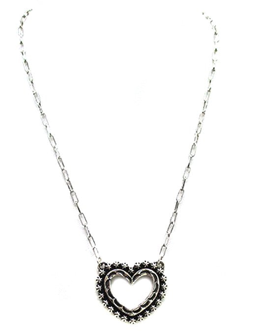 Western Heart Cut Necklace